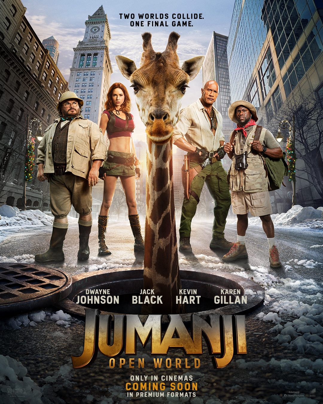 The full portrait one-sheet for Jumanji: Open World, posted by Sony Pictures UK